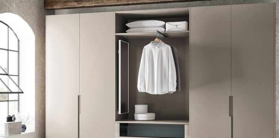 Armario Batiente Crema Nogal