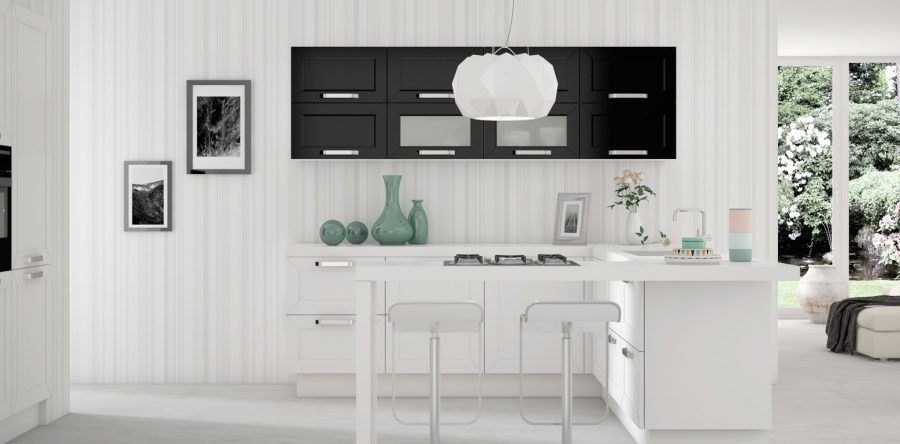 Cocina Blanco y Negro&nbsp;Nova